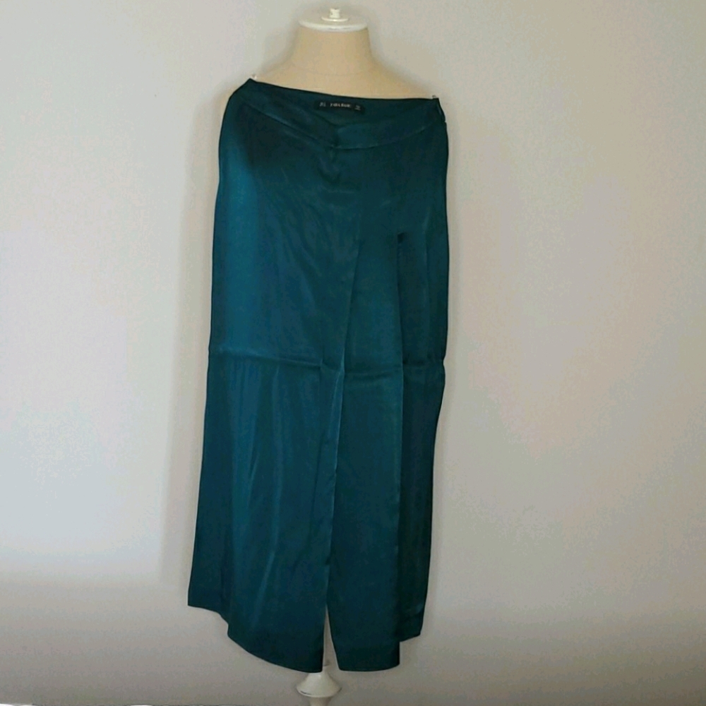 Satin Sarong Culotte Pants